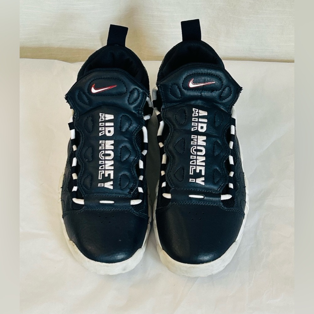 Nike Air Money Youth Obsidian Black Designer‎ Luxury Leather Sneakers
